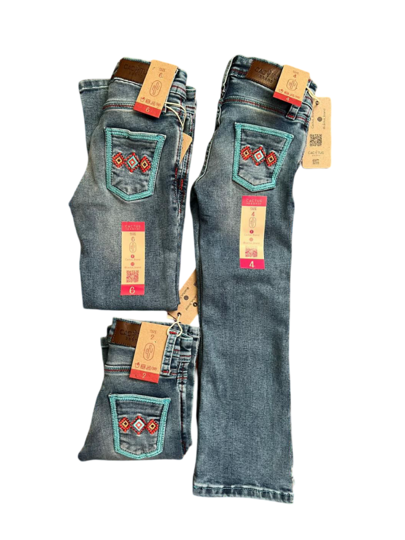Pantalón De Mezclilla Cactus Brand Bootcut para Niña
