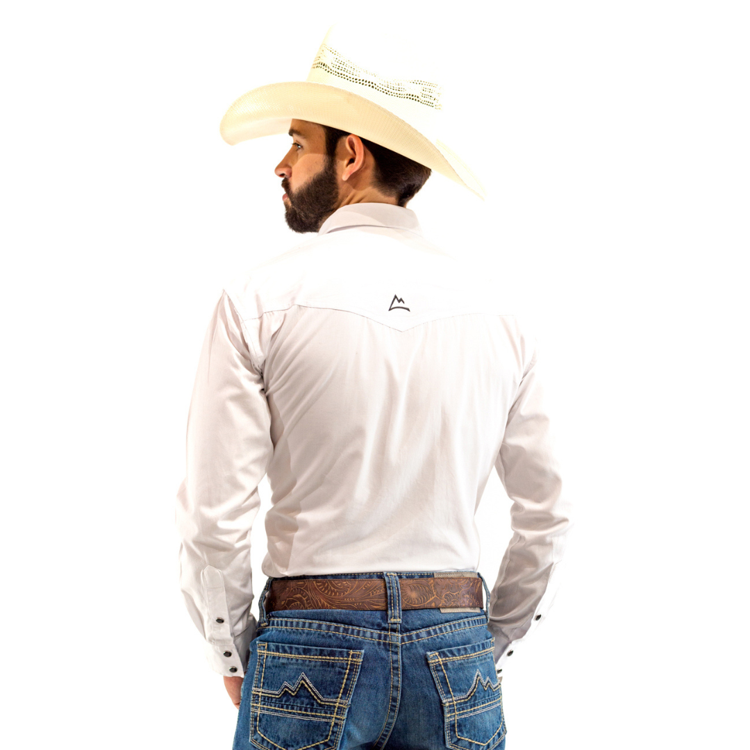 Chh112 Camisa Denver Vaquera Premium Caballero Blanca