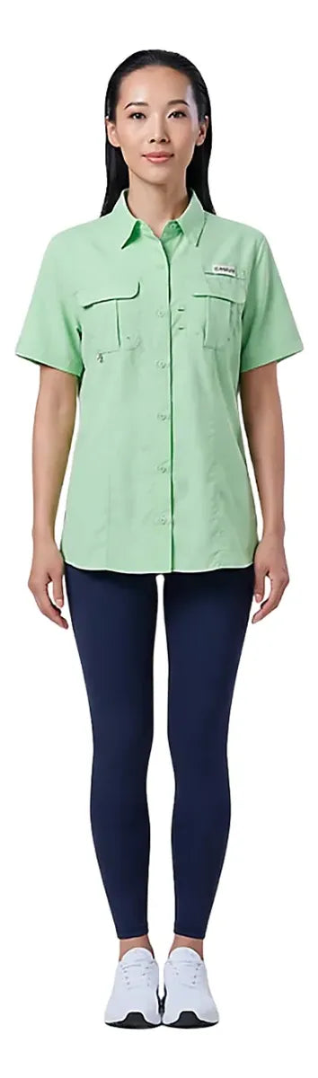 Camisa Magellan Dama Manga Corta Color Green Ash