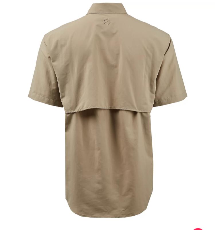 Camisa de Hombre Magellan Laguna Madre Manga Corta Color Beige