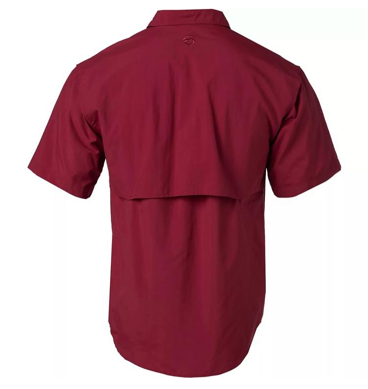 Camisa de Hombre Magellan Laguna Madre Manga Corta Color Rojo