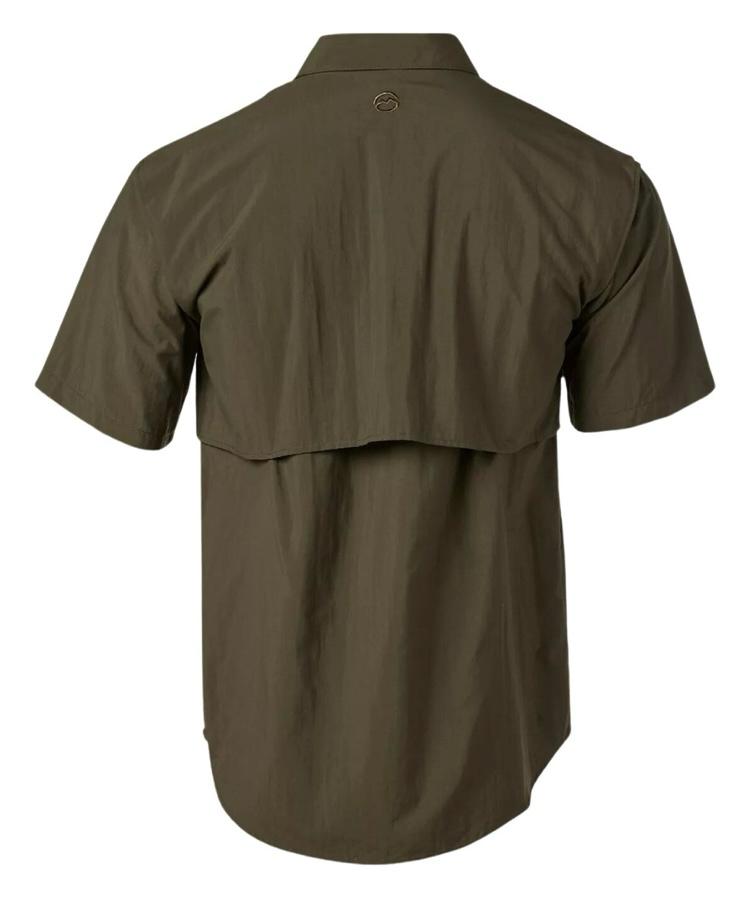 Camisa de Hombre Magellan Laguna Madre Manga Corta Color Verde Olivo