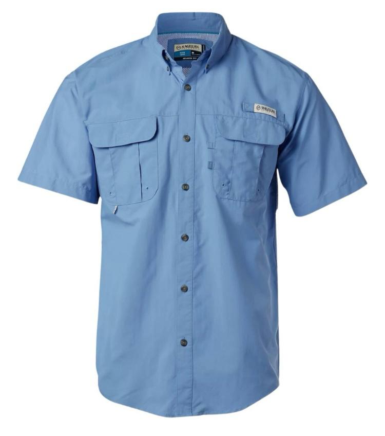 Camisa de Hombre Magellan Laguna Madre Manga Corta Color Celeste