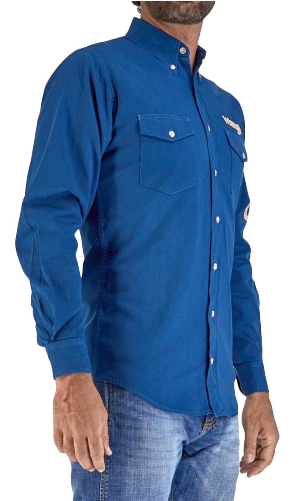 Camisa Vaquera Manga larga Hombre Color Azul