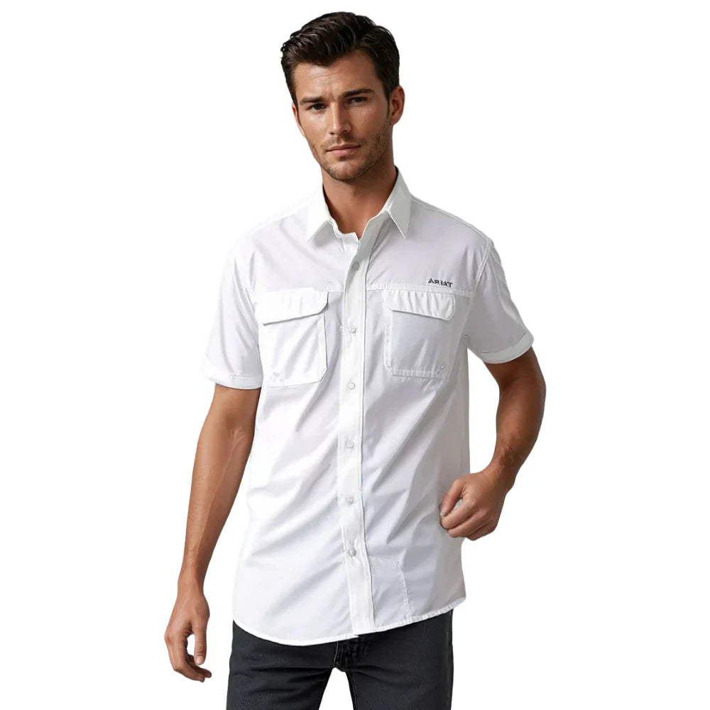 Camisa Ariat VentTEK Outbound Blanco Corte Clásico
