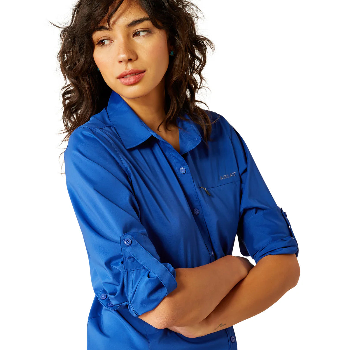Camisa Ariat Manga Larga Mujer VentTEK Stretch Mazarine