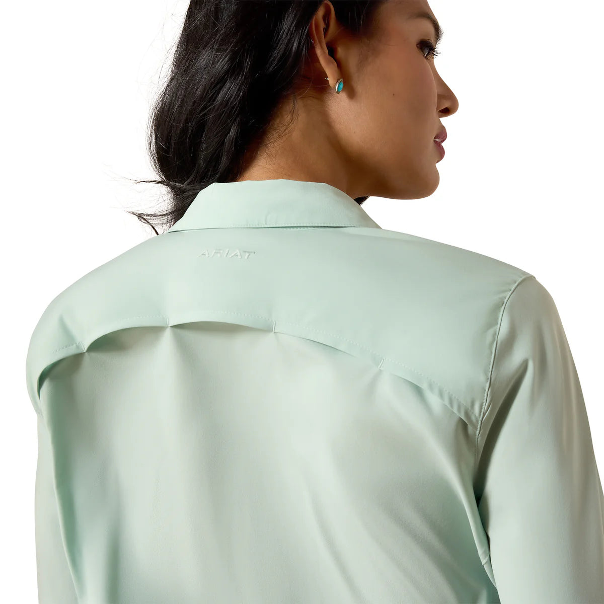 Camisa Ariat Manga Larga Mujer VentTEK Silt Green