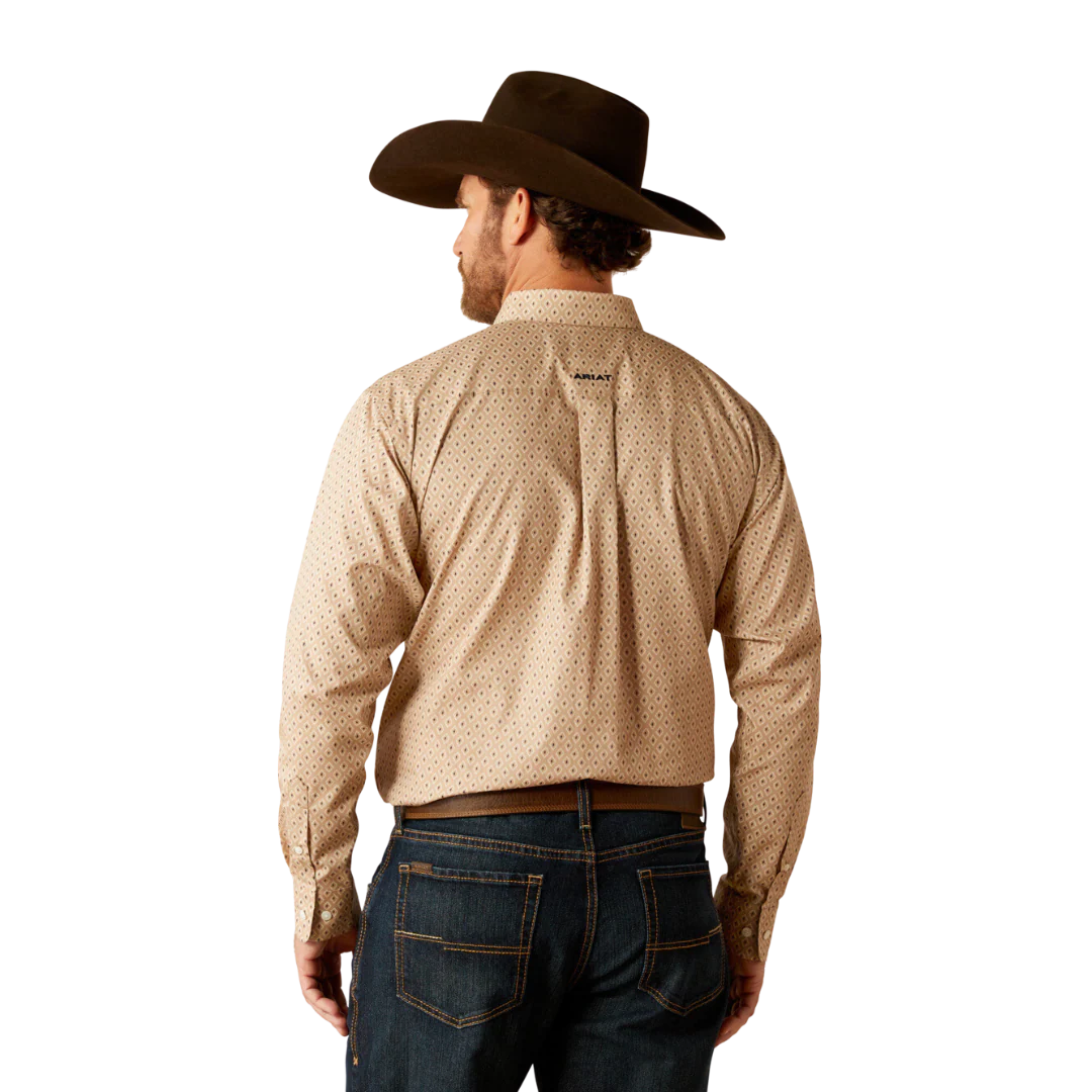 Camisa Ariat Frazier color canela para hombre