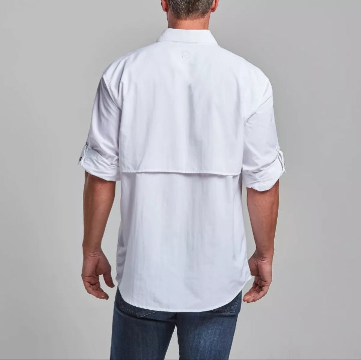 Camisa de Hombre Magellan Laguna Madre Manga Larga Color Blanca