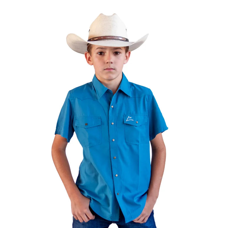 Camisa Frisco Fishing para Niño Azul con Ventilación