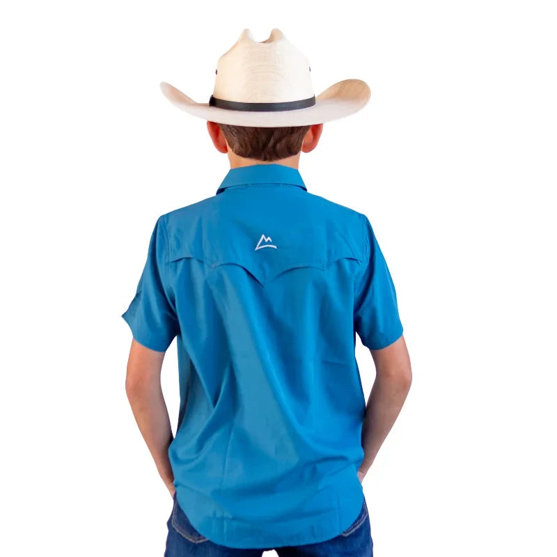 Camisa Frisco Fishing para Niño Azul con Ventilación