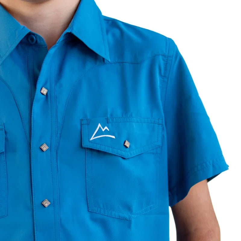 Camisa Frisco Fishing para Niño Azul con Ventilación