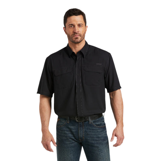 Camisa Ariat VentTEK Outbound Negro Corte Clásico