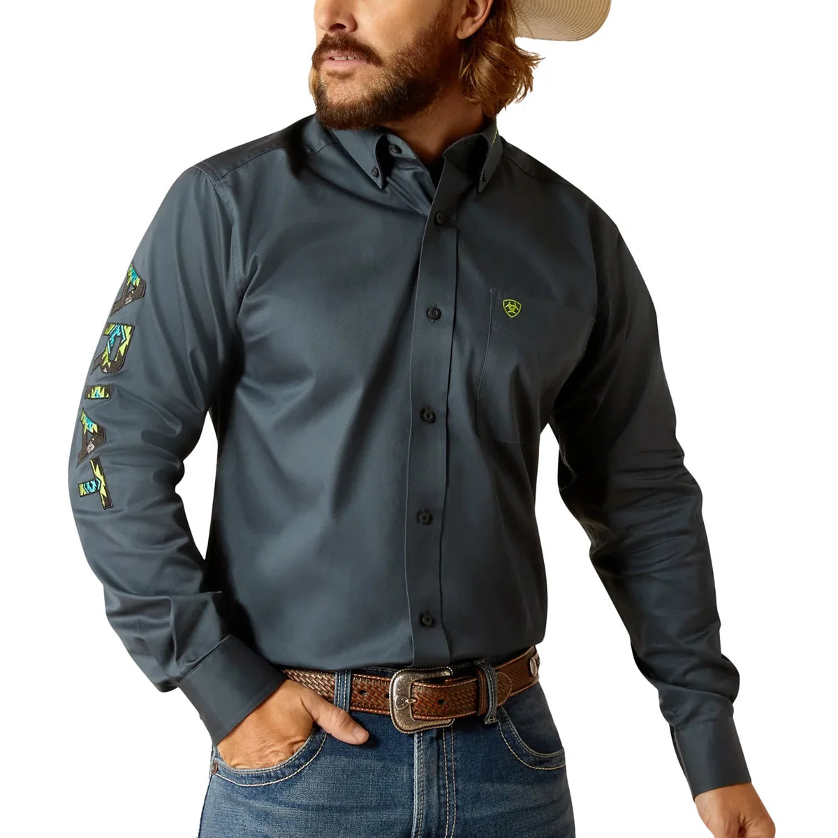 Camisa Manga Larga Caballero Ariat Team Logo Twill FTD #10048718