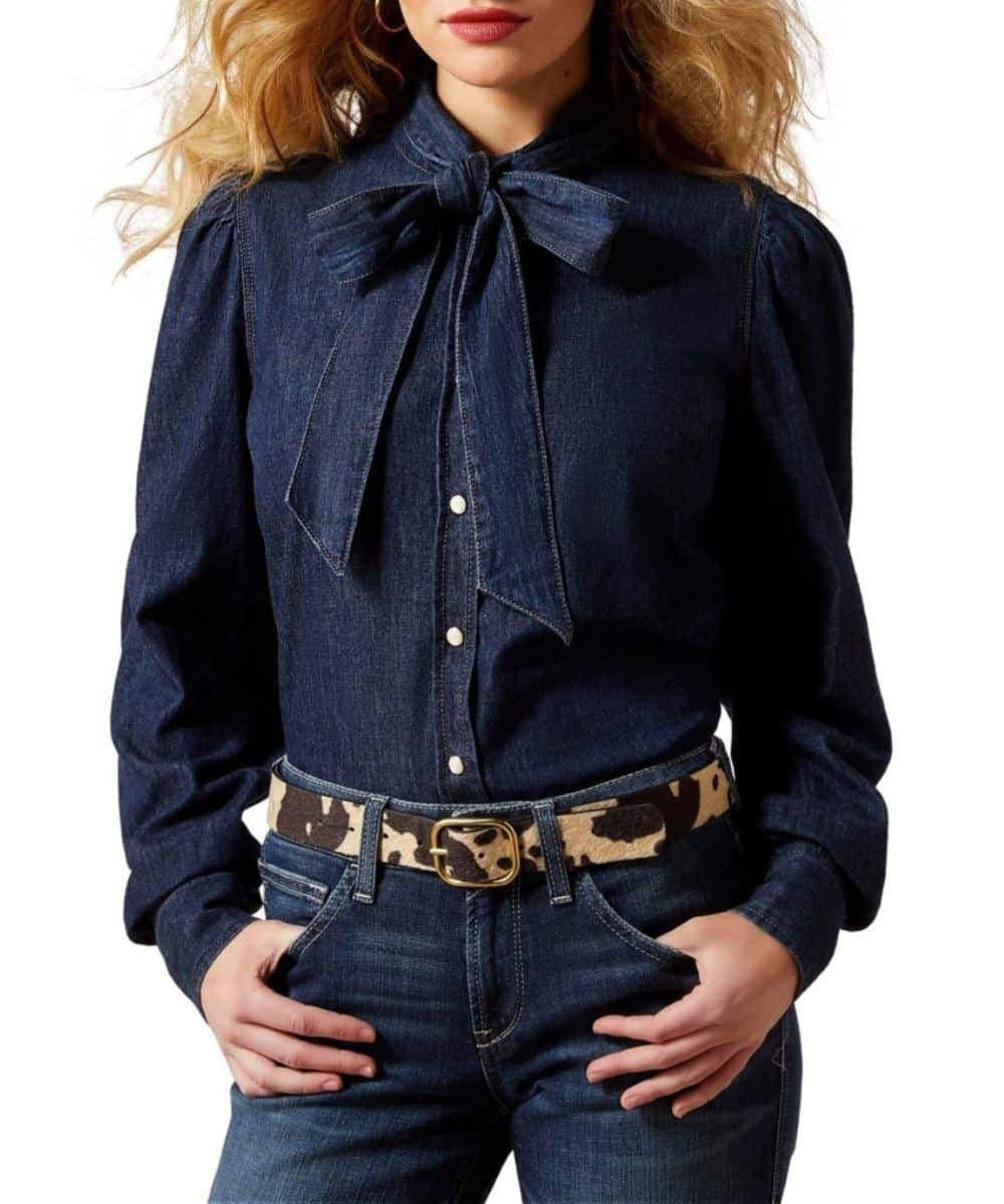 Camisa vaquera Ariat Manga larga para mujer con botones a presión #10070406