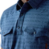 Camisa manga corta Ariat para caballero con estampado azul 10071407