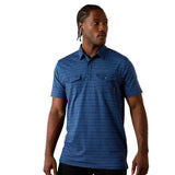 Camisa manga corta Ariat para caballero con estampado azul 10071407