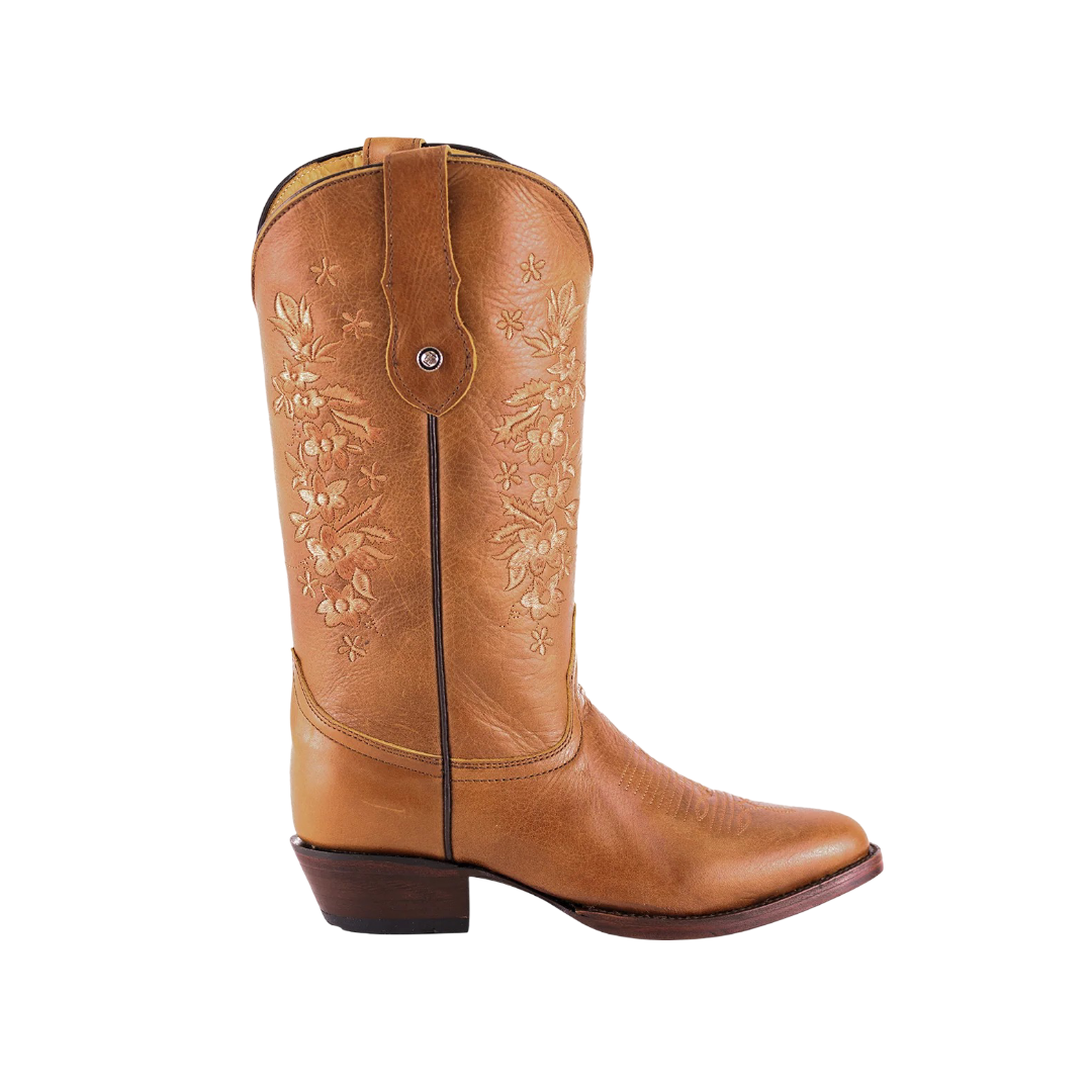 Bota Horsag Oval Bordada Capuchino Miel