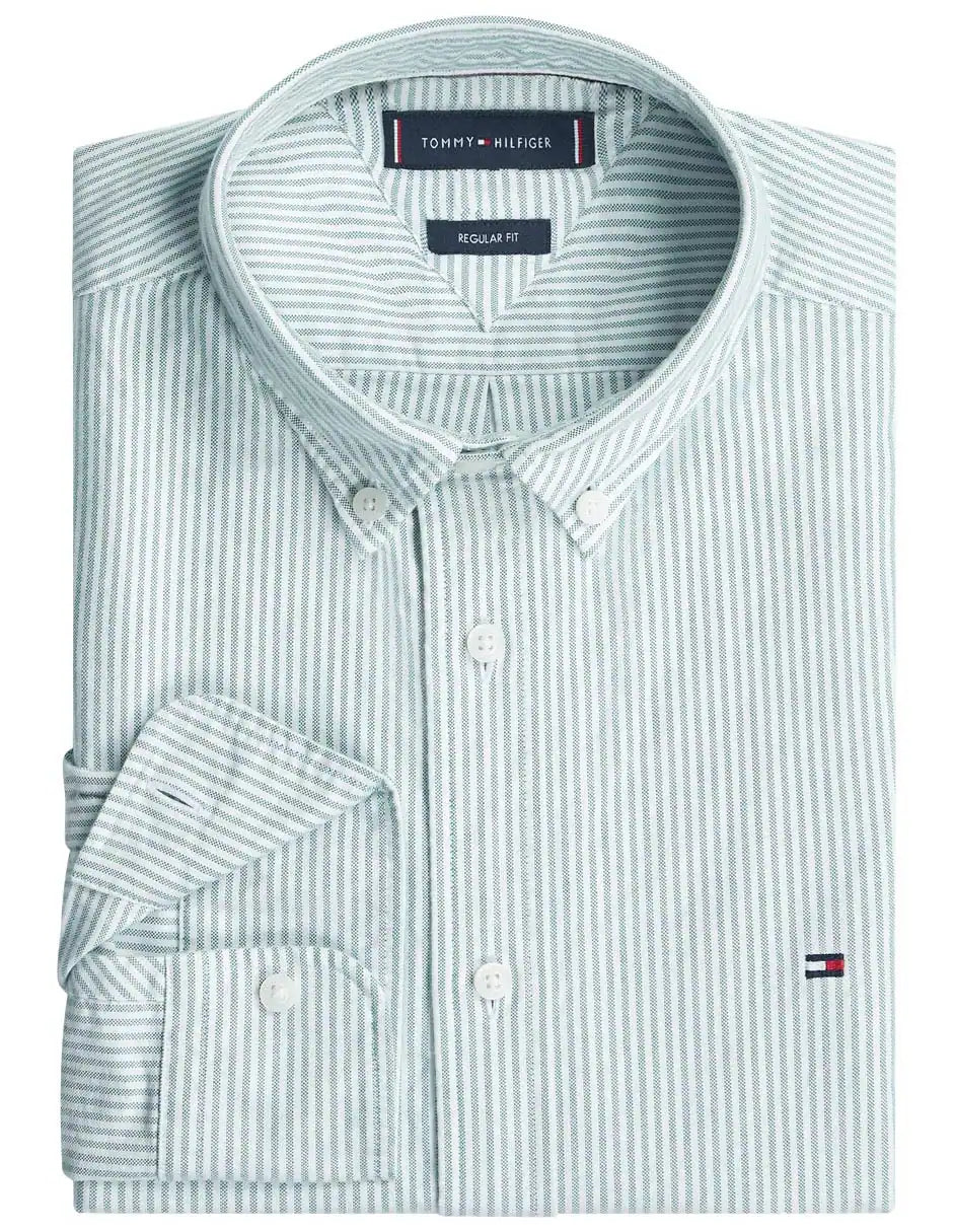 Camisa de Corte Slim con Rayas Tommy Hilfiger