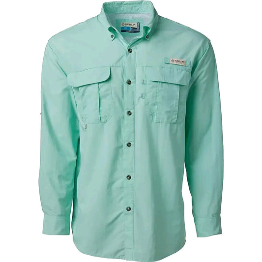 Camisa de Hombre Magellan Laguna Madre Manga Larga Color Beach Glass