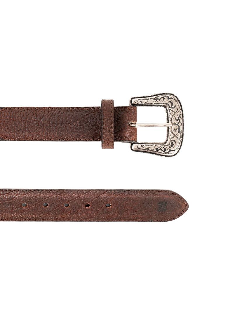 Cinturón Vaquero Siete Leguas Bisonte Dark Brown Estilo 13