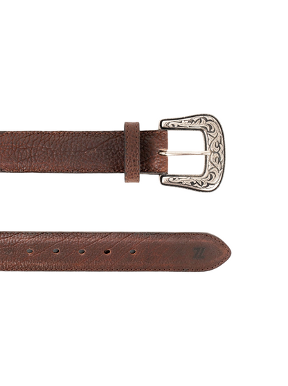 Cinturón Vaquero Siete Leguas Bisonte Dark Brown Estilo 13
