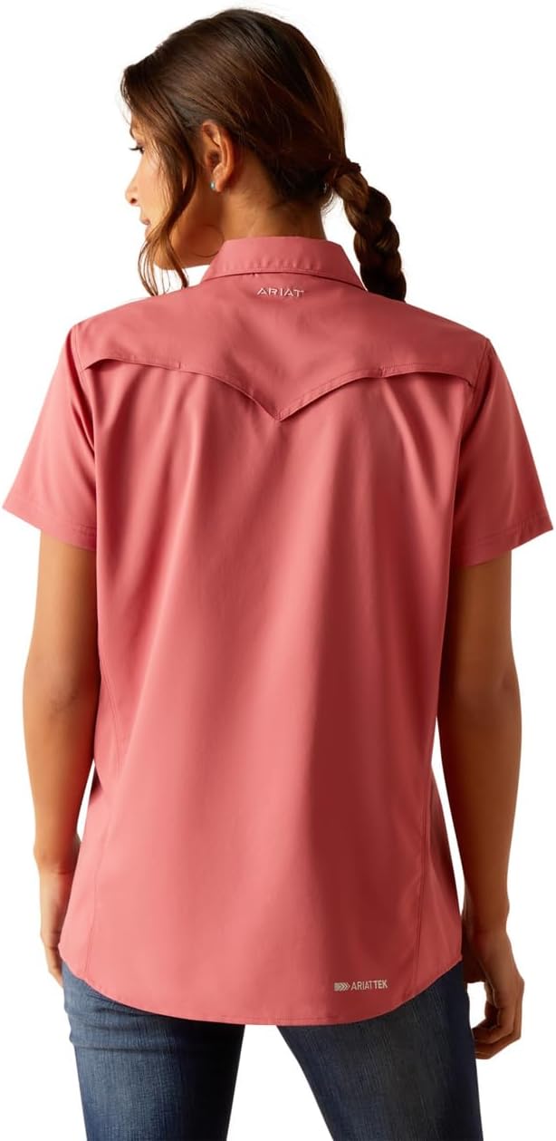 Camisa Ariat Manga corta mujer Western Ventek rosa