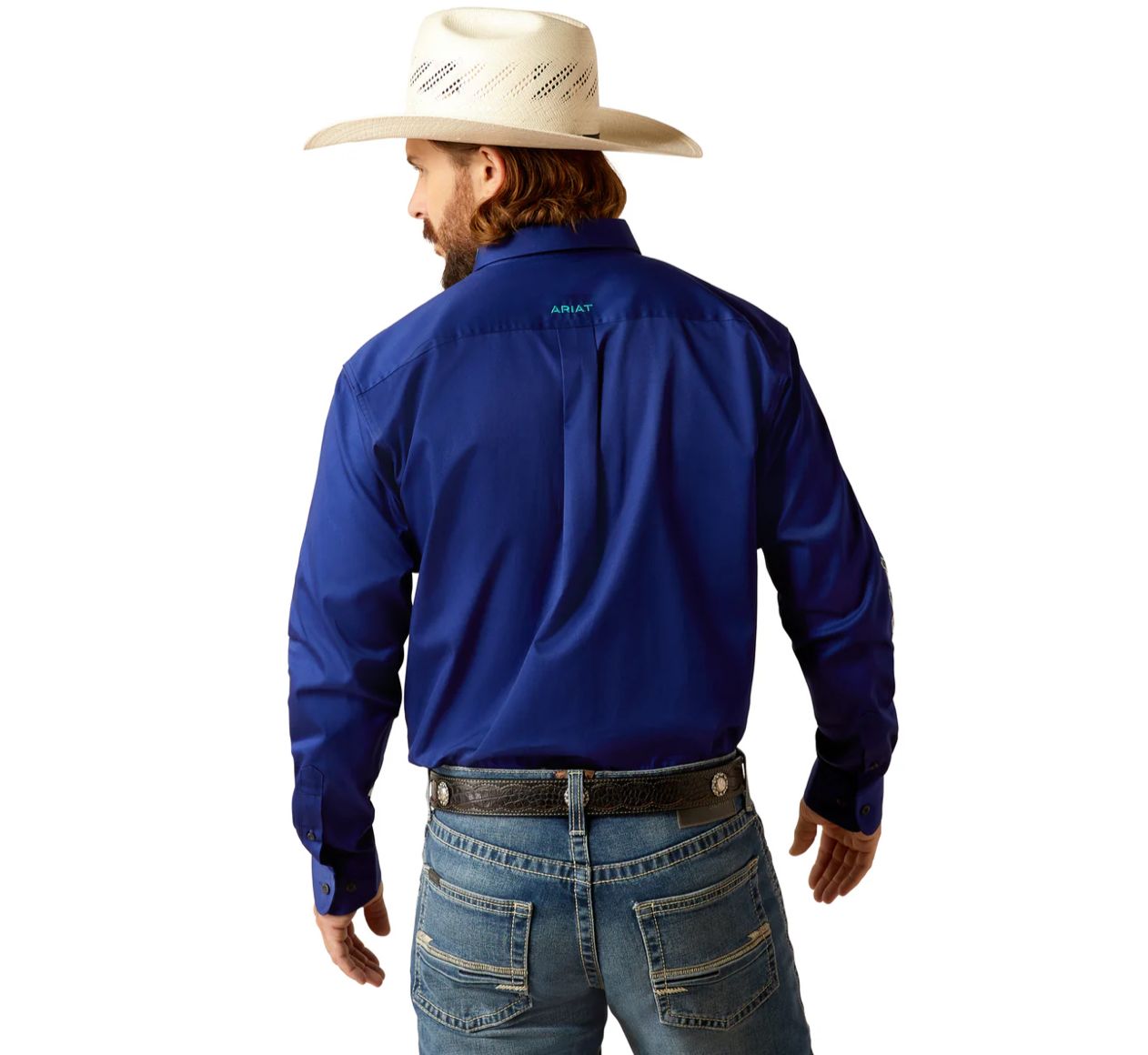 Camisa Ariat Team Logo Twill Royal Blue Corte Clásico