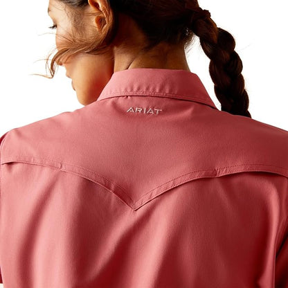 Camisa Ariat Manga corta mujer Western Ventek rosa
