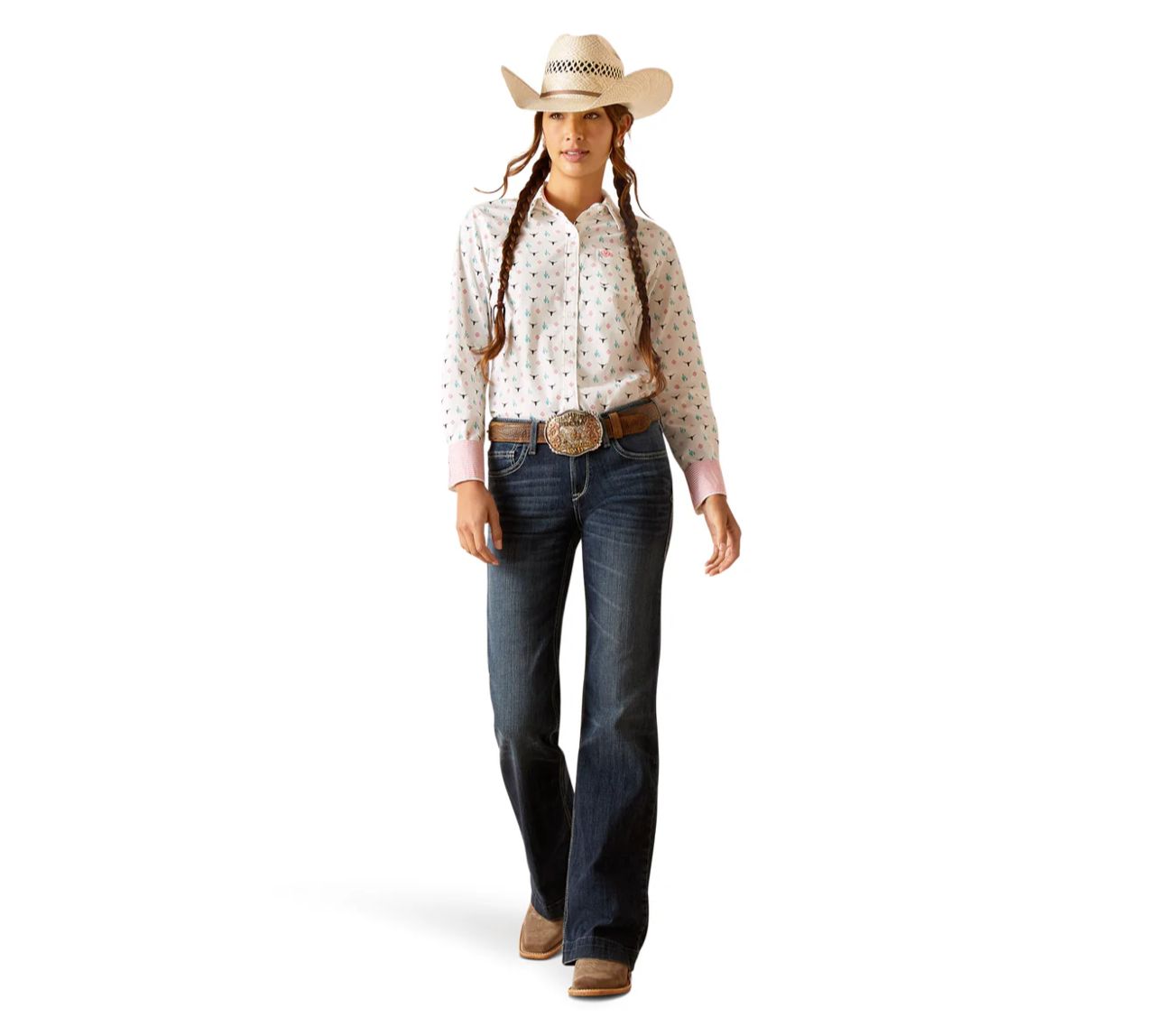 Camisa Ariat Libre De Arrugas Kirby Stretch