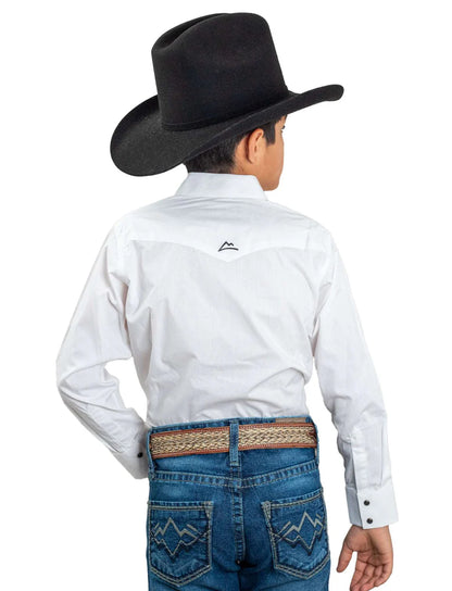 Camisa Denver Vaquera Niño color blanco