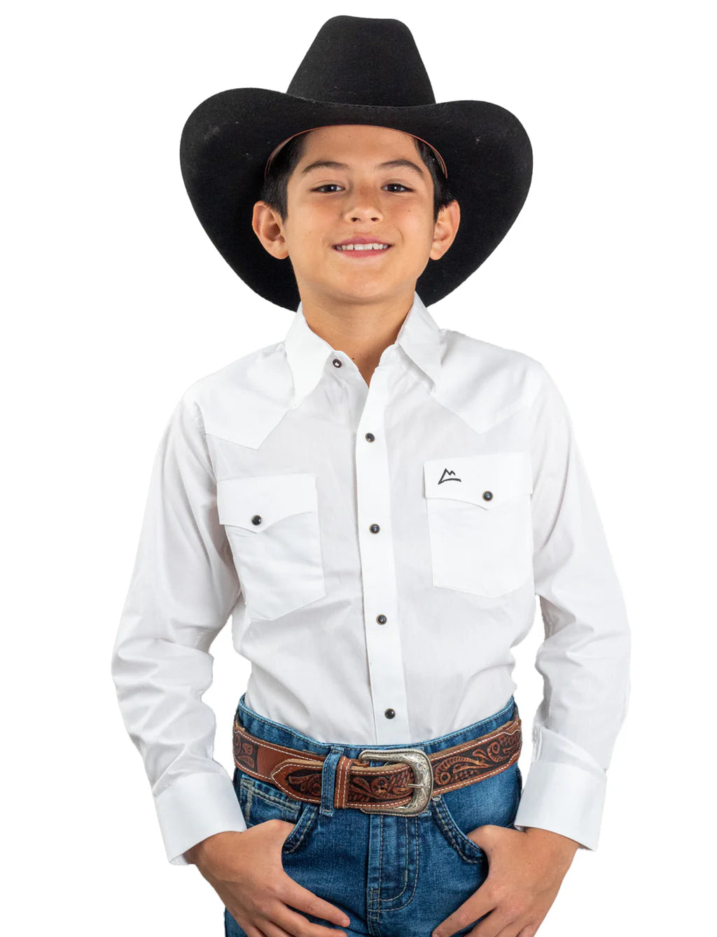Camisa Denver Vaquera Niño color blanco