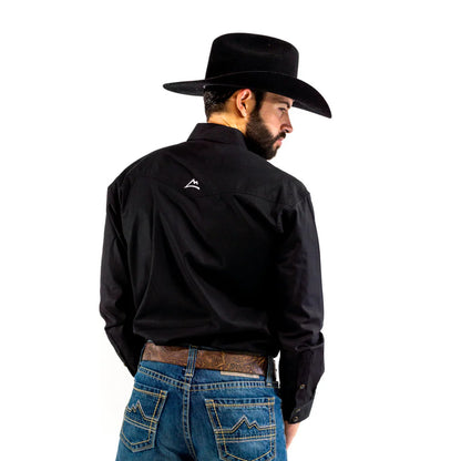 Camisa Denver Vaquera Caballero Negra