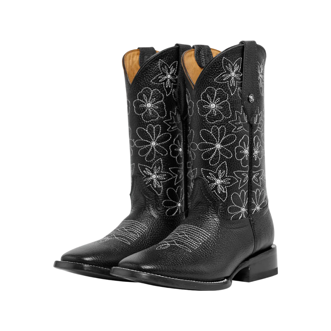 Bota Horsag bulldog flores/piedras floter negro