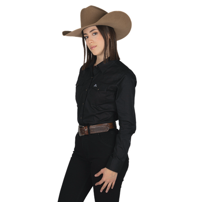 Camisa Denver Liso Negro
