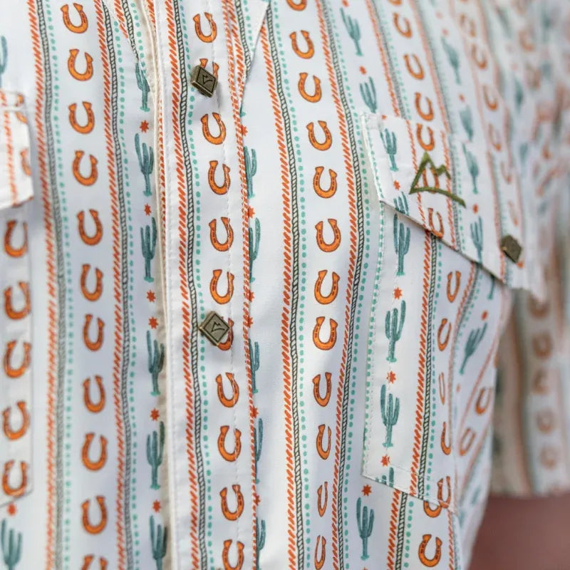 Camisa Denver caballero con estampado cactus y herradura