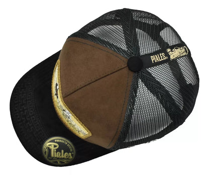 Gorra Piales Suertes Charras Pieles Cafe/Negro