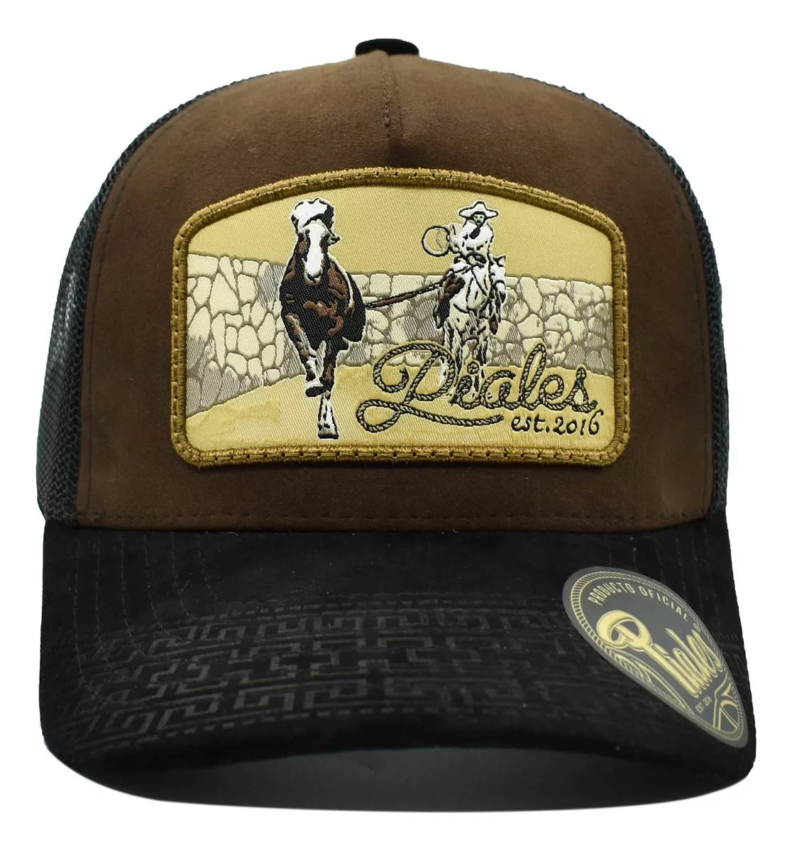 Gorra Piales Suertes Charras Pieles Cafe/Negro