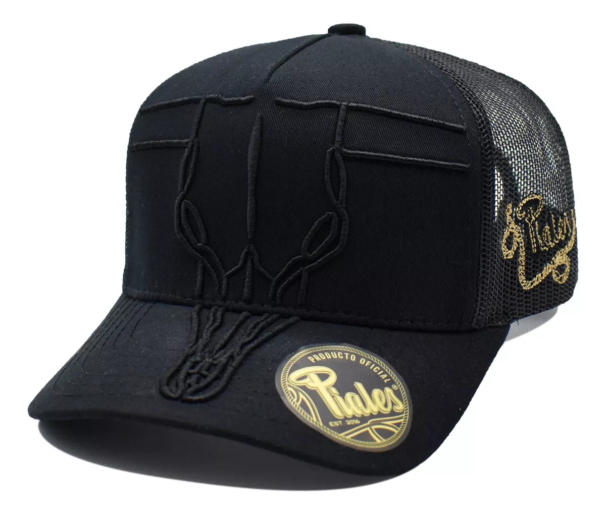 Gorra Piales Cráneo Western Negro
