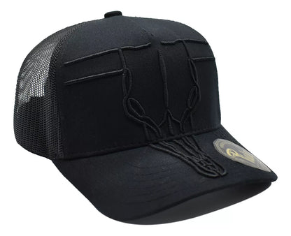 Gorra Piales Cráneo Western Negro