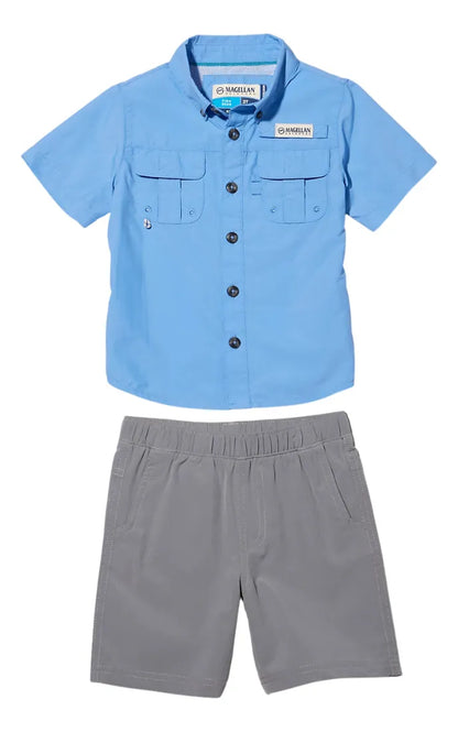 Conjunto Magellan Niño Camisa Y Short Solar Azul
