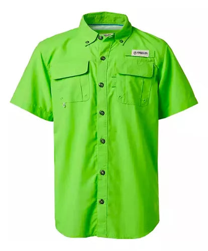 Camisa Magellan Niño Manga Corta Verde Limon