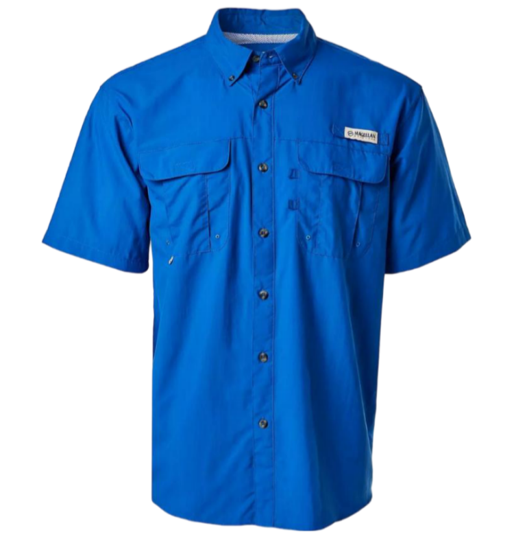 Camisa de Hombre Magellan Laguna Madre Manga Corta Color Azul Rey