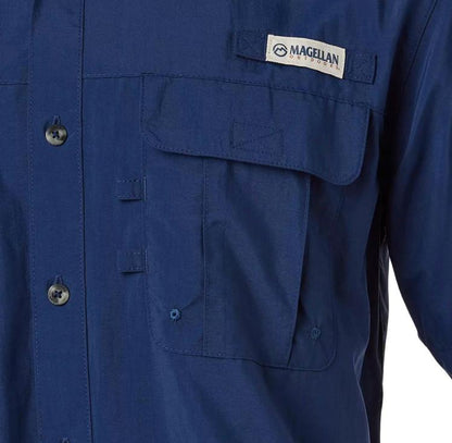 Camisa de Hombre Magellan Laguna Madre Manga Corta Color Azul Oscuro