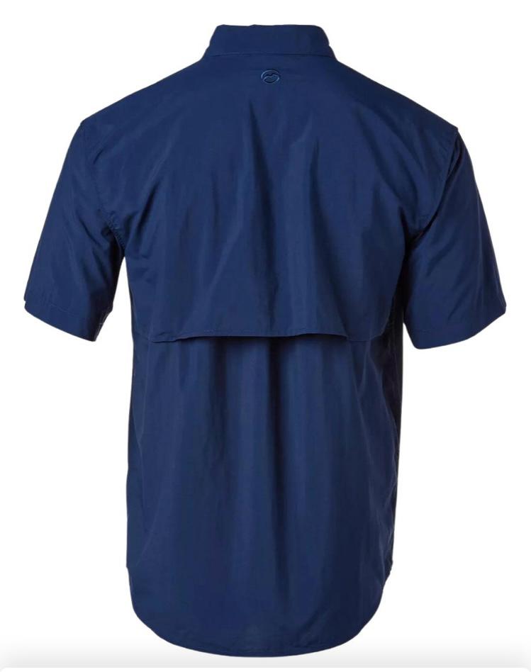 Camisa de Hombre Magellan Laguna Madre Manga Corta Color Azul Oscuro