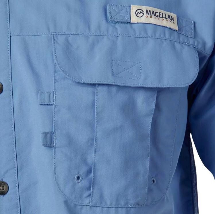 Camisa de Hombre Magellan Laguna Madre Manga Corta Color Celeste