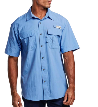 Camisa de Hombre Magellan Laguna Madre Manga Corta Color Celeste