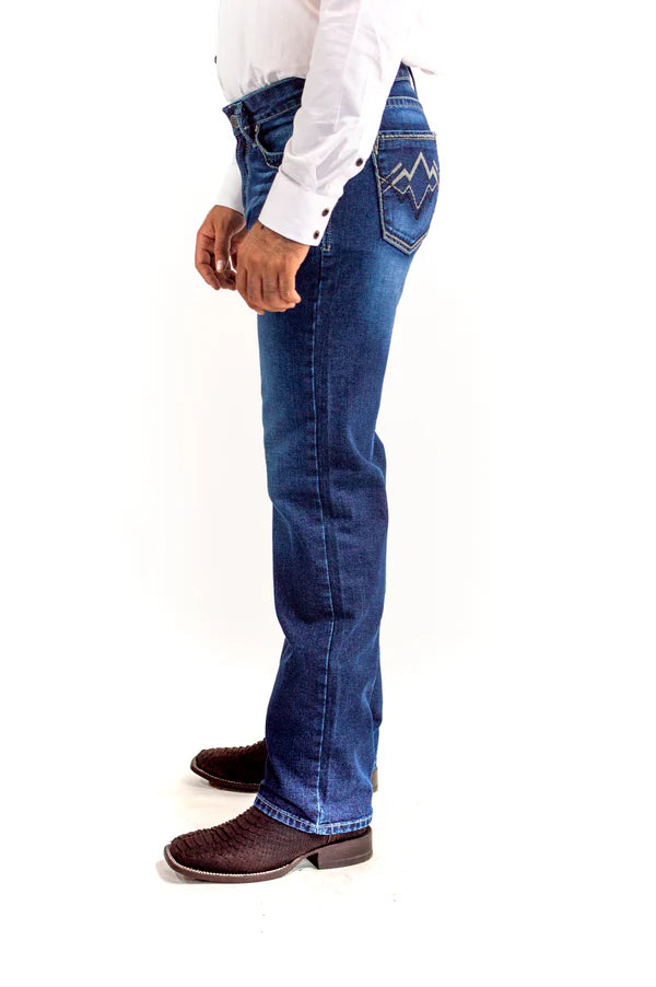 Pantalón Denver Vaquero Caballero Spandex Gris/Marino JH007