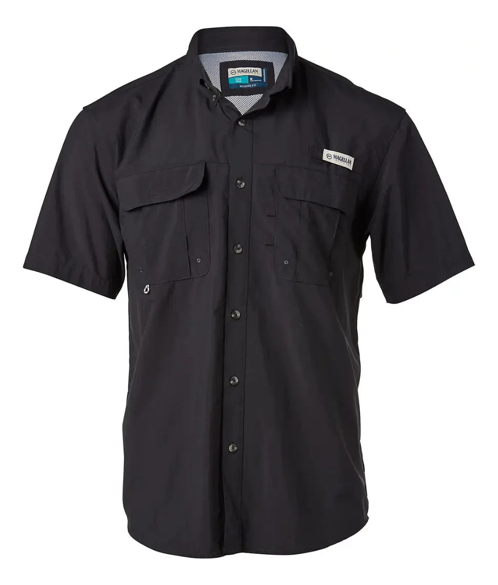 Camisa de Hombre Magellan Laguna Madre Manga Corta Color Negra