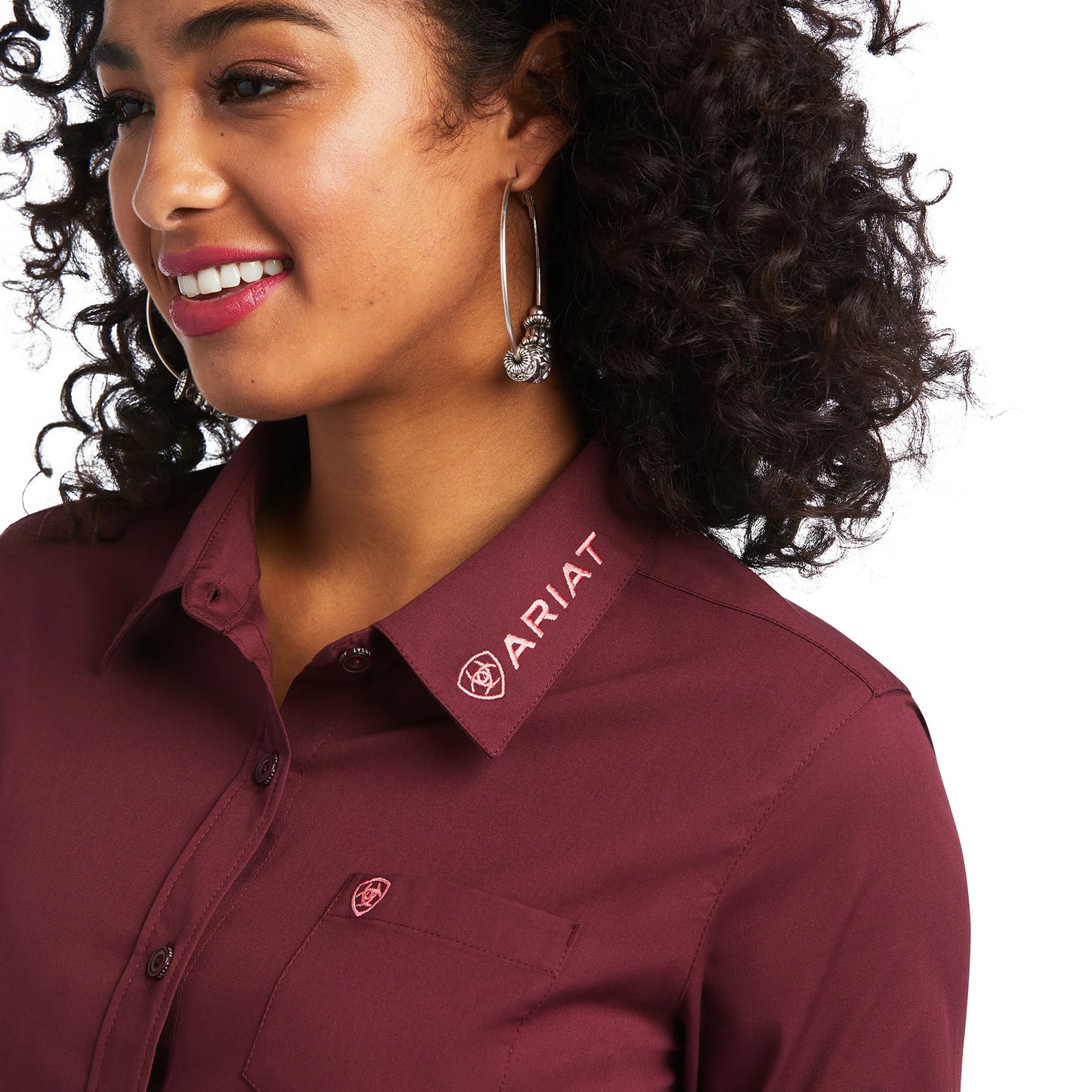 Camisa Ariat Team Kirby Stretch Zinfandel